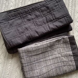 NEW Studio JCPenney home 3 Black and Gray shams